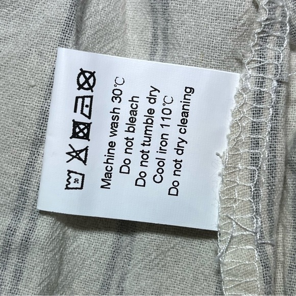 Allegra K Striped Drawstring Waist Wide Leg Pants Womens Size Large Beige NWT - Picture 6 of 11